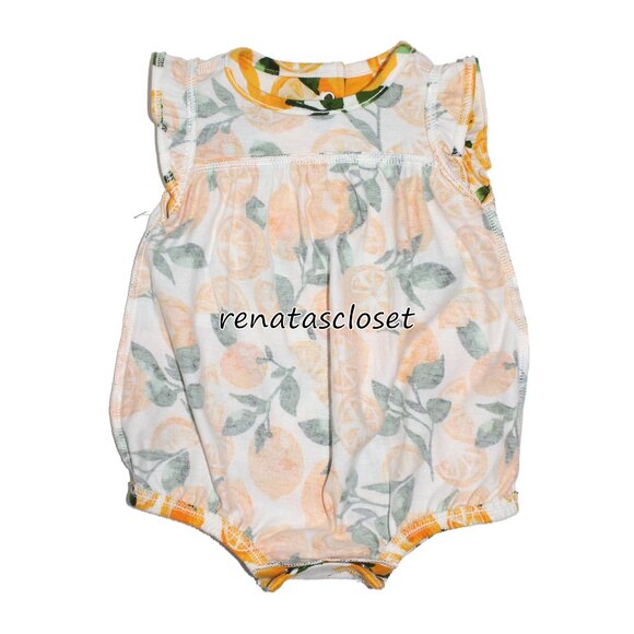 Old Navy Baby Girls' Lemon Printed Flutter-Sleeve Romper NWT - Picture 8 of 13